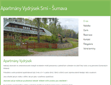 Tablet Screenshot of apartmanyvydrysek.cz